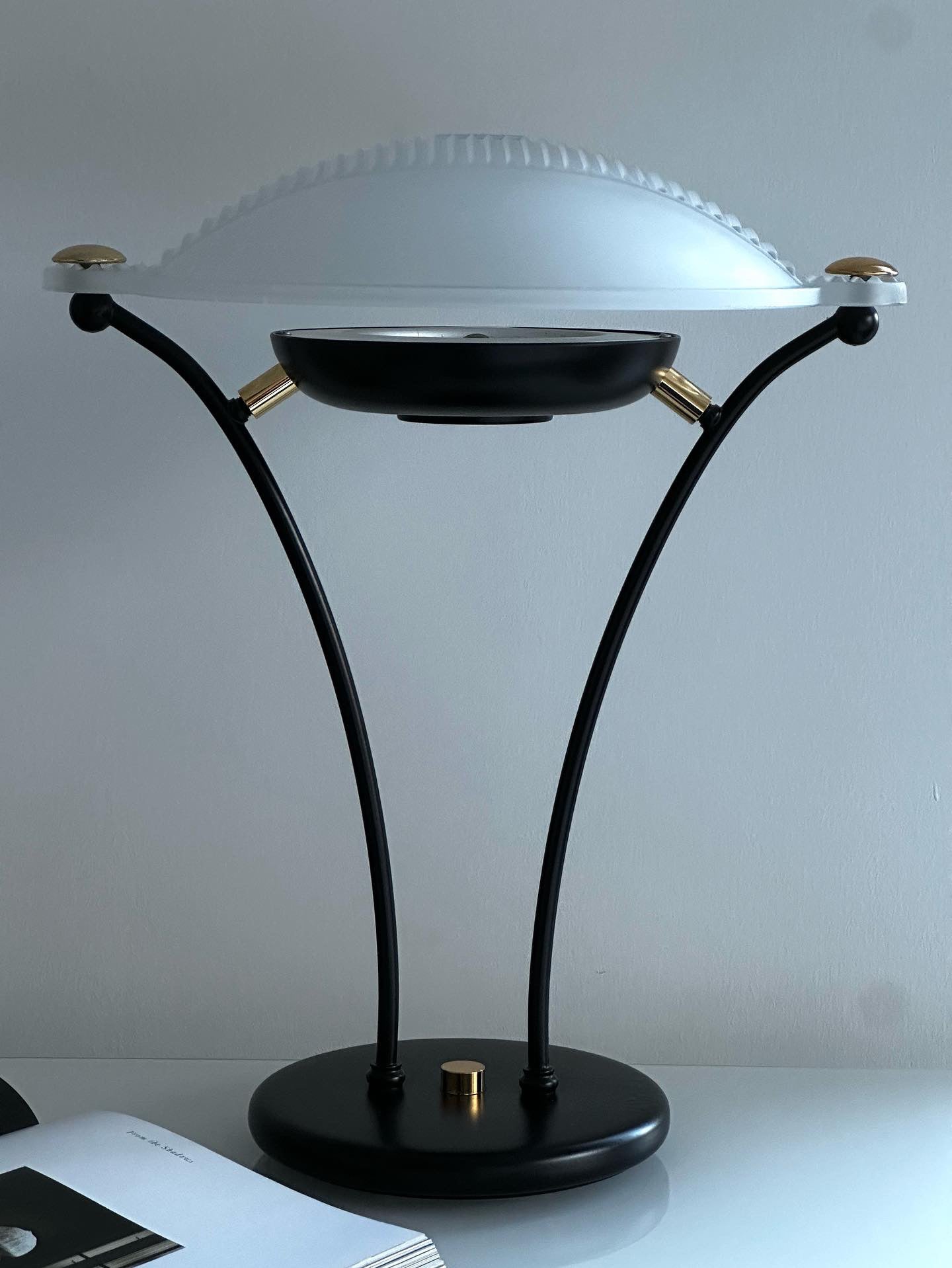 Vintage Mushroom Frosted Glass Desk Lamp