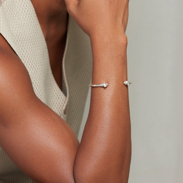 Lioness cuff in sterling silver
