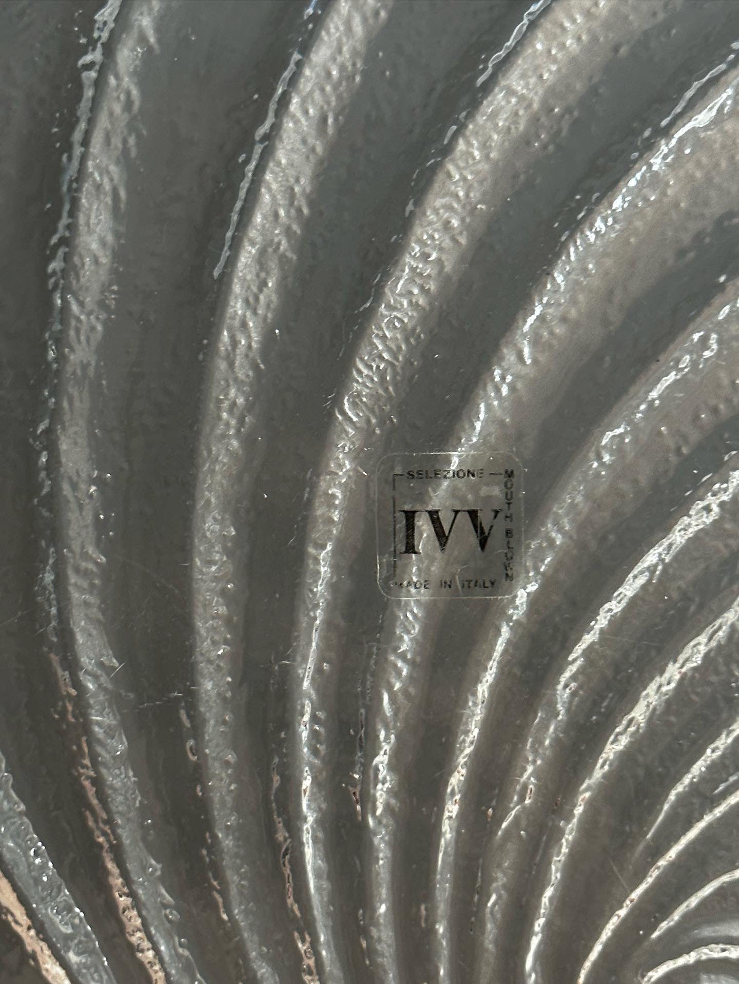 IVV Italy Hand Blown Tempest Swirl Serving Tray