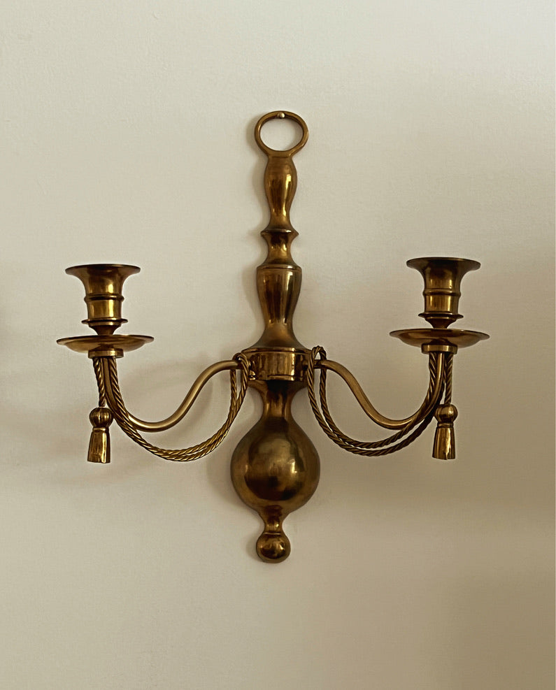 Solid brass tassels sconce