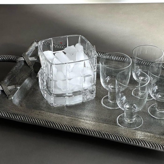 Thick stem crystal glasses