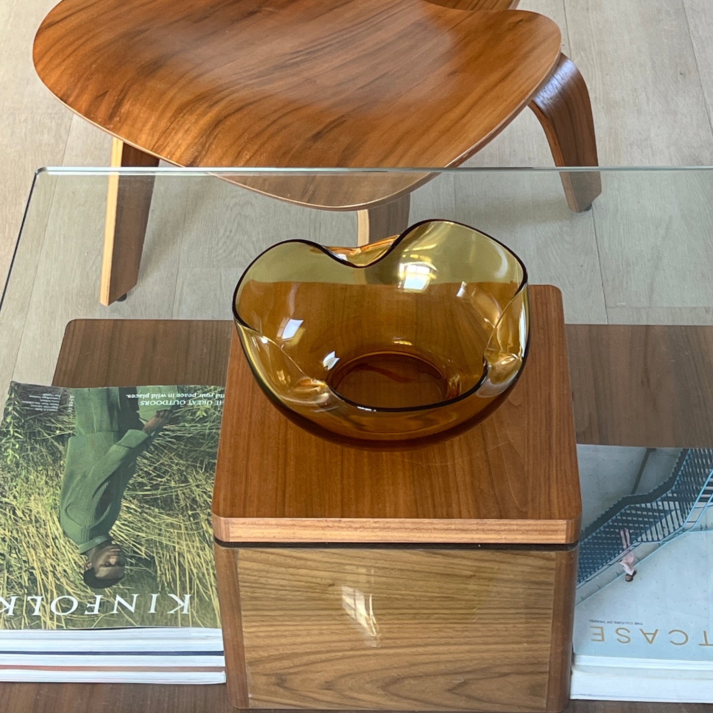 1960's Anchor Hocking's amber glass bowl