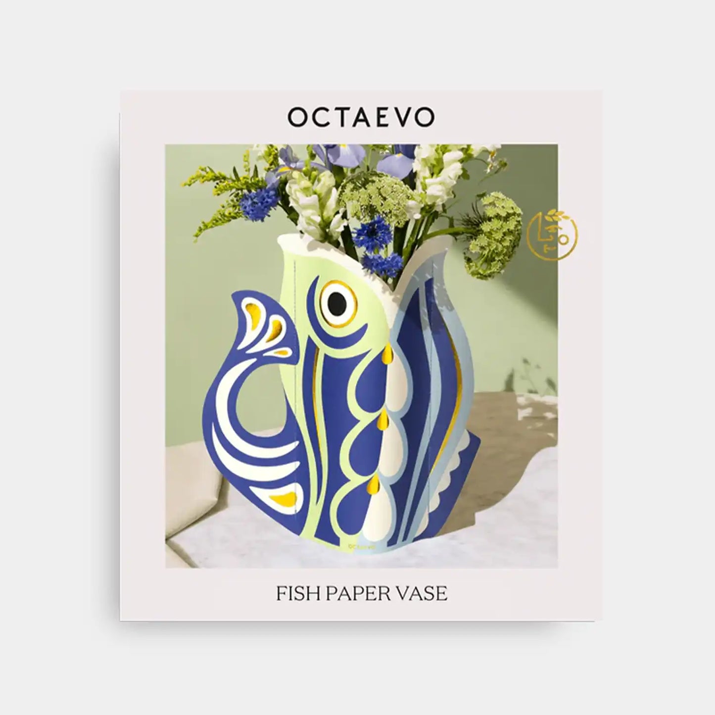 The big blue fish pape vase