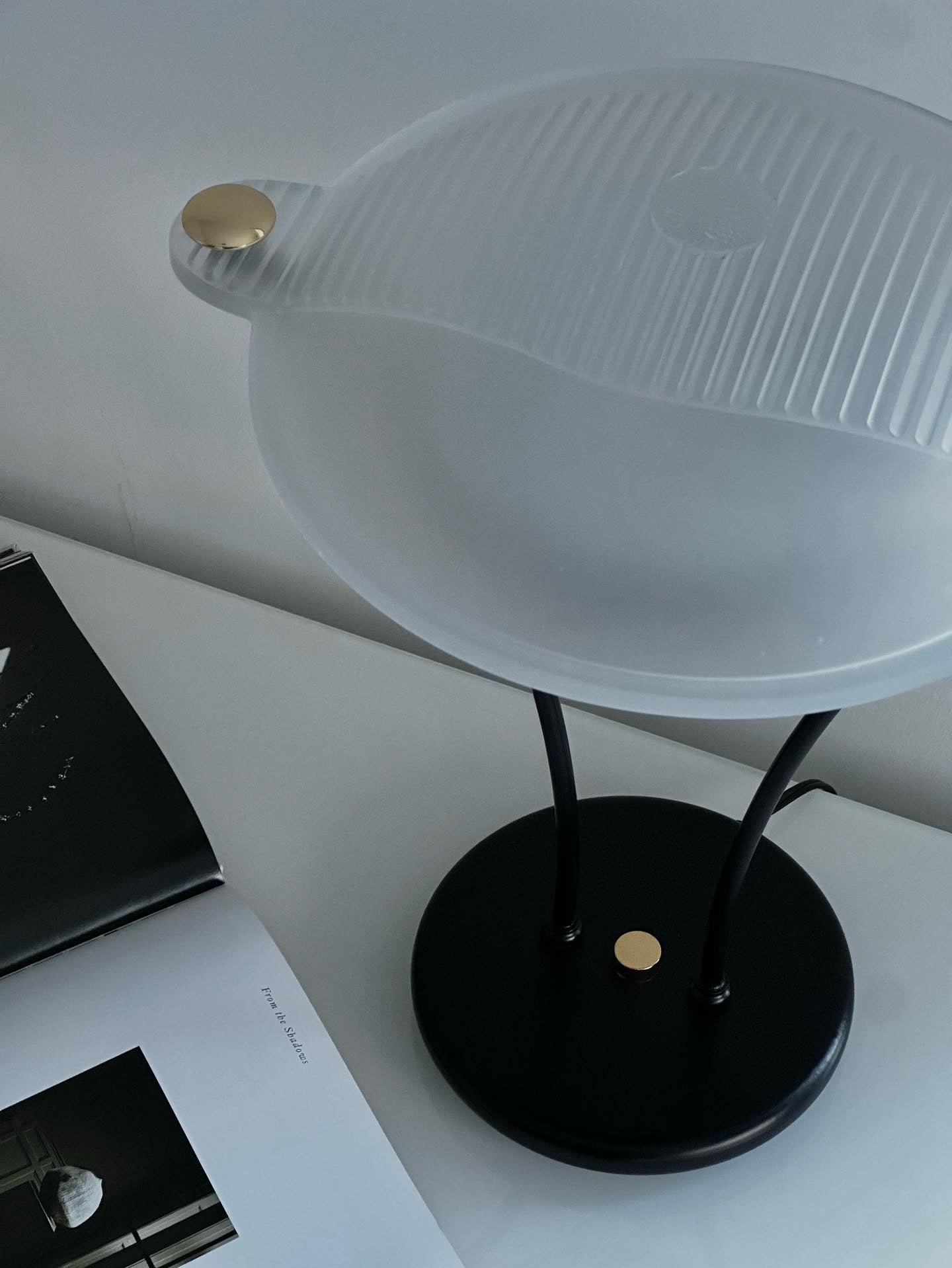 Vintage Mushroom Frosted Glass Desk Lamp