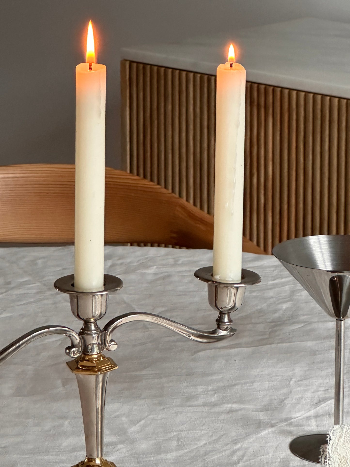 Silver & Gold Candleholder