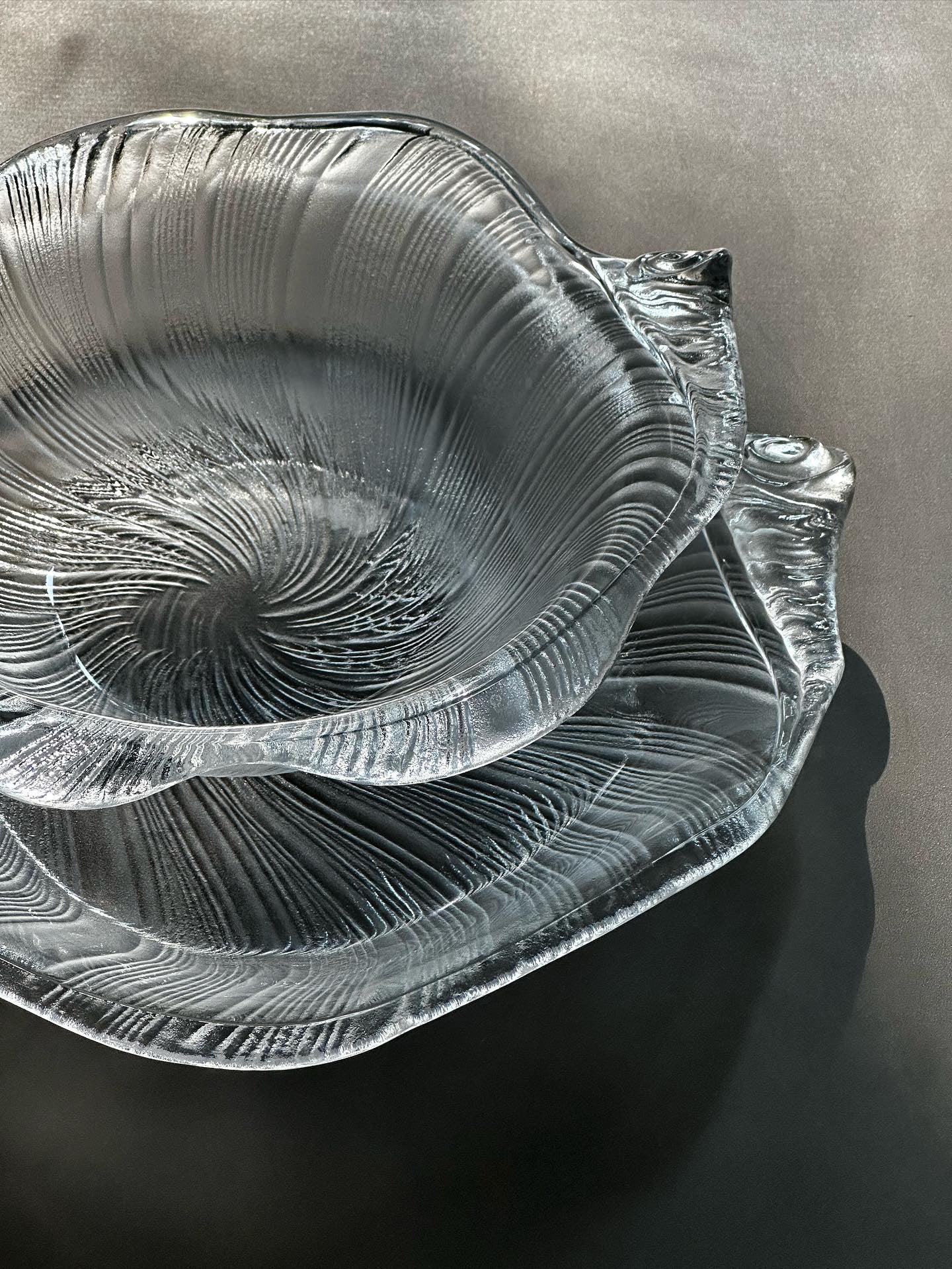 Villeroy & Boch Shell Shaped Crystal Glass Plate