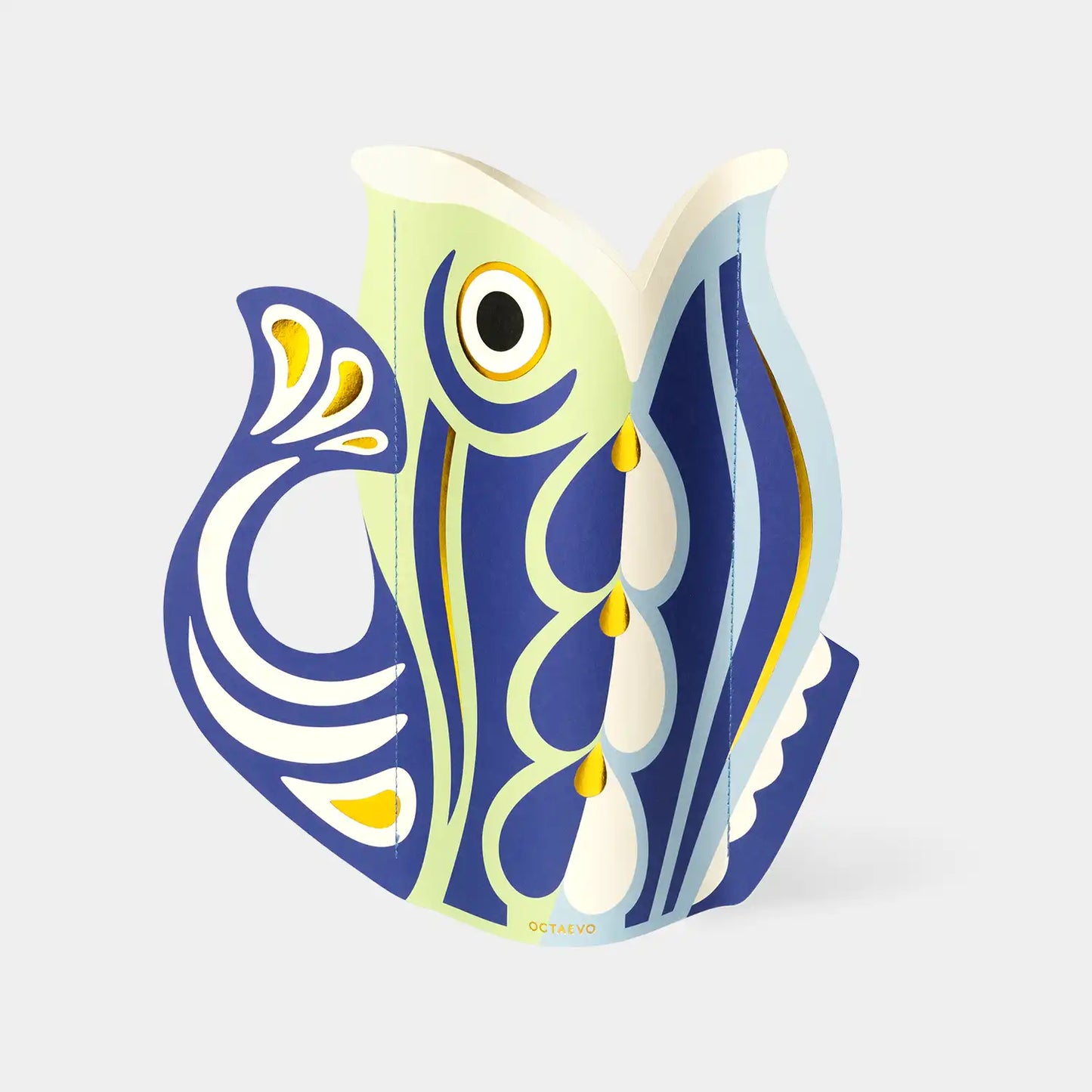 The big blue fish pape vase