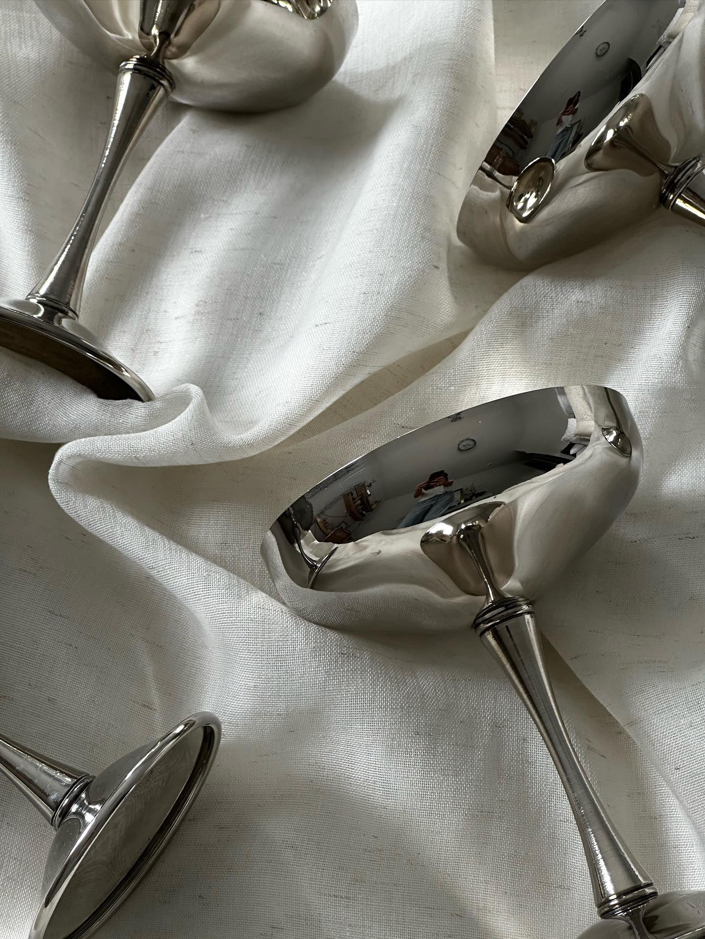 Silver Plated Champagne Coupe - Made in Italy (set of 4)