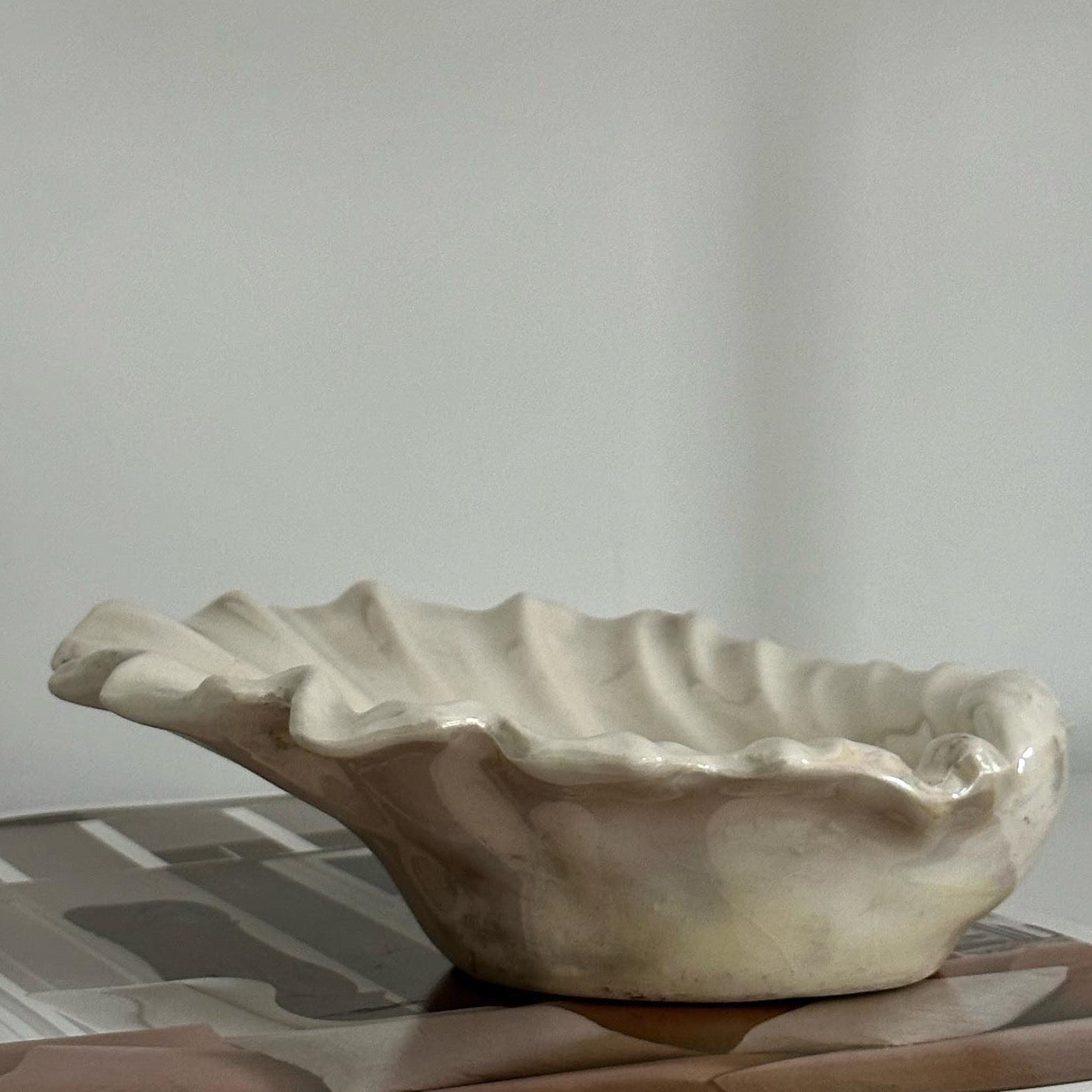 Vintage shell ceramic bowl