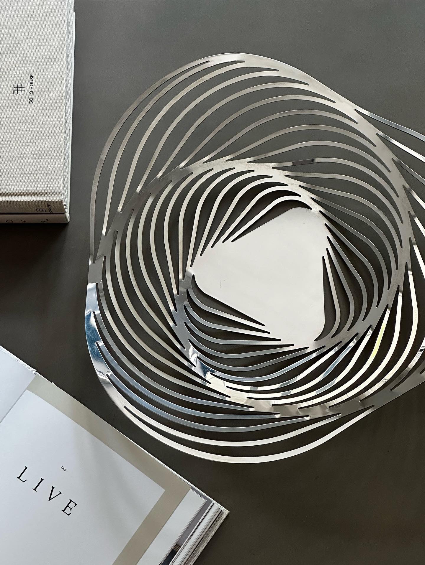 Alessi Trinity stainless steel centerpiece - Made in Italy