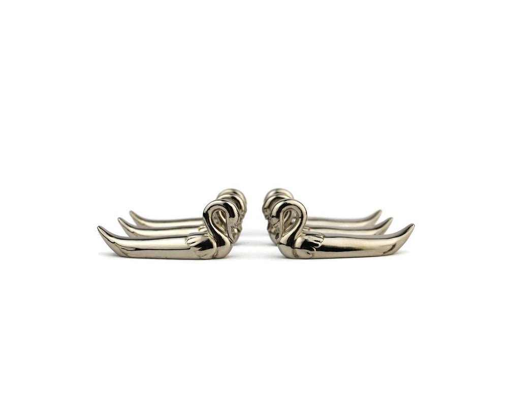 Swan knife rest set, 1970s