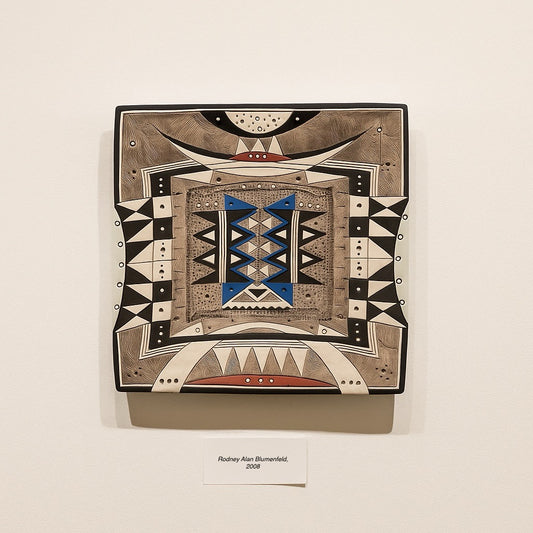 Rodney Alan Blumenfeld signed square Platter, 2008