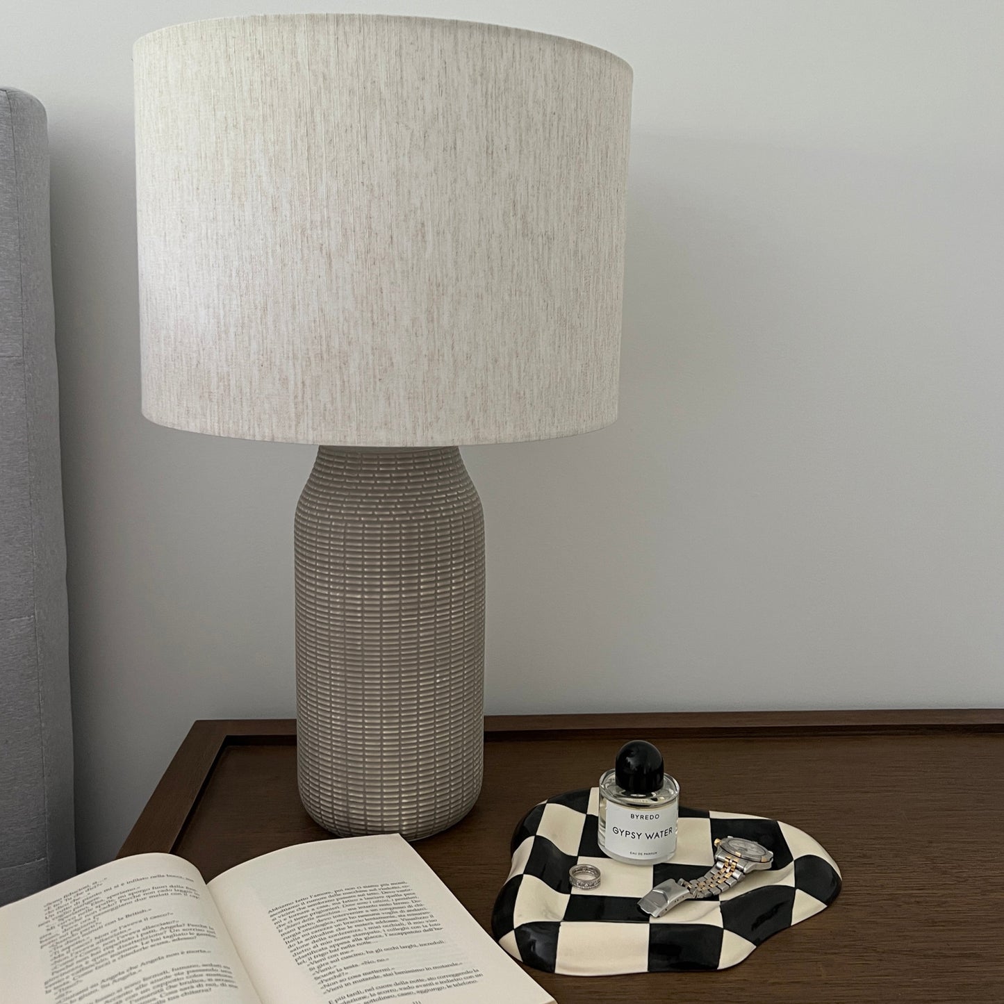 The checkered tray