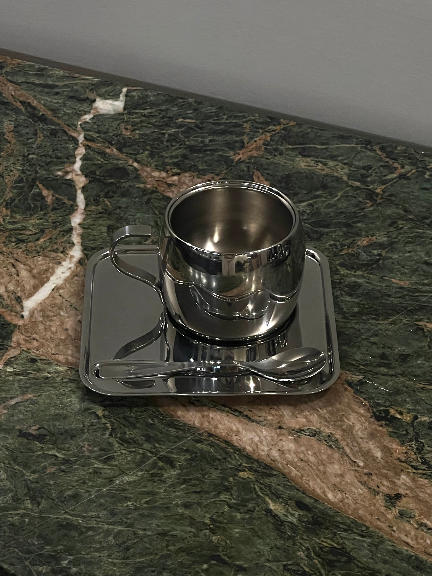(set of 6) Vintage Tramontina Stainless Steel Espresso Cup Set