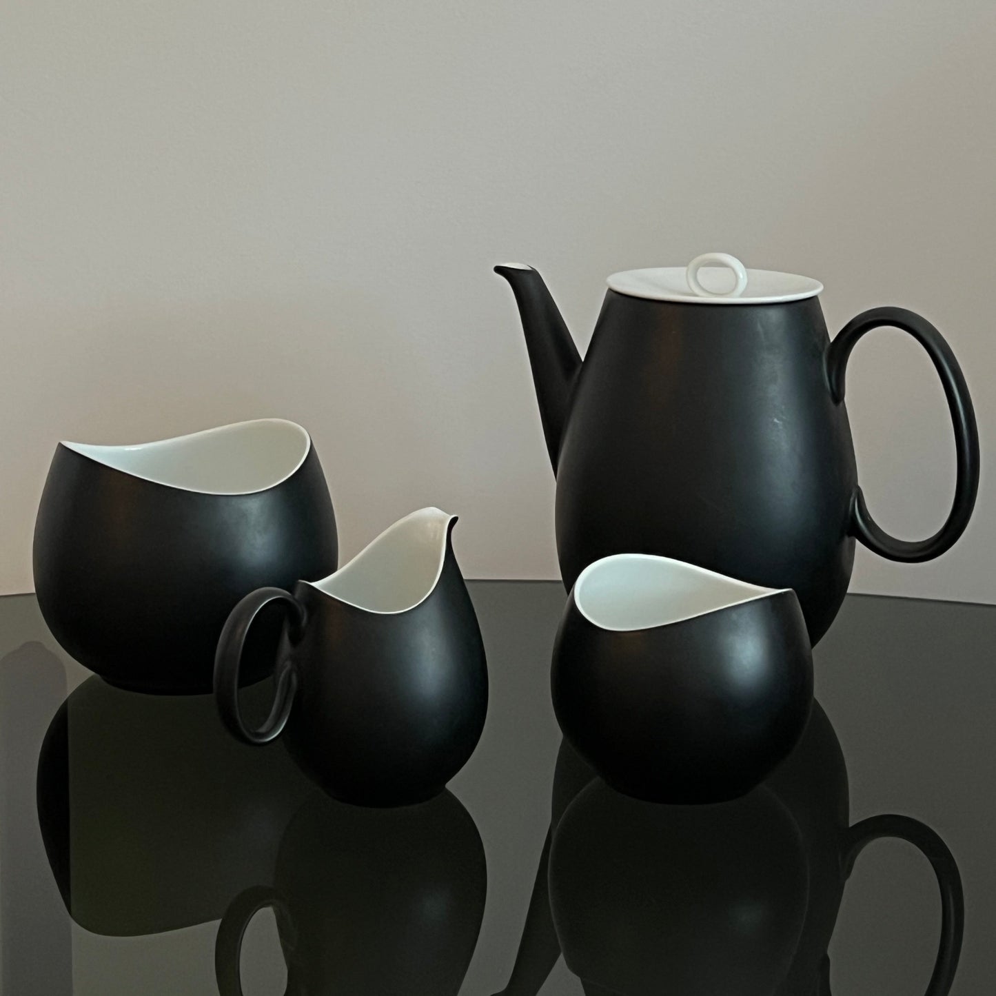 Raymond Loewy Continental Charcoal China Set, 1950's