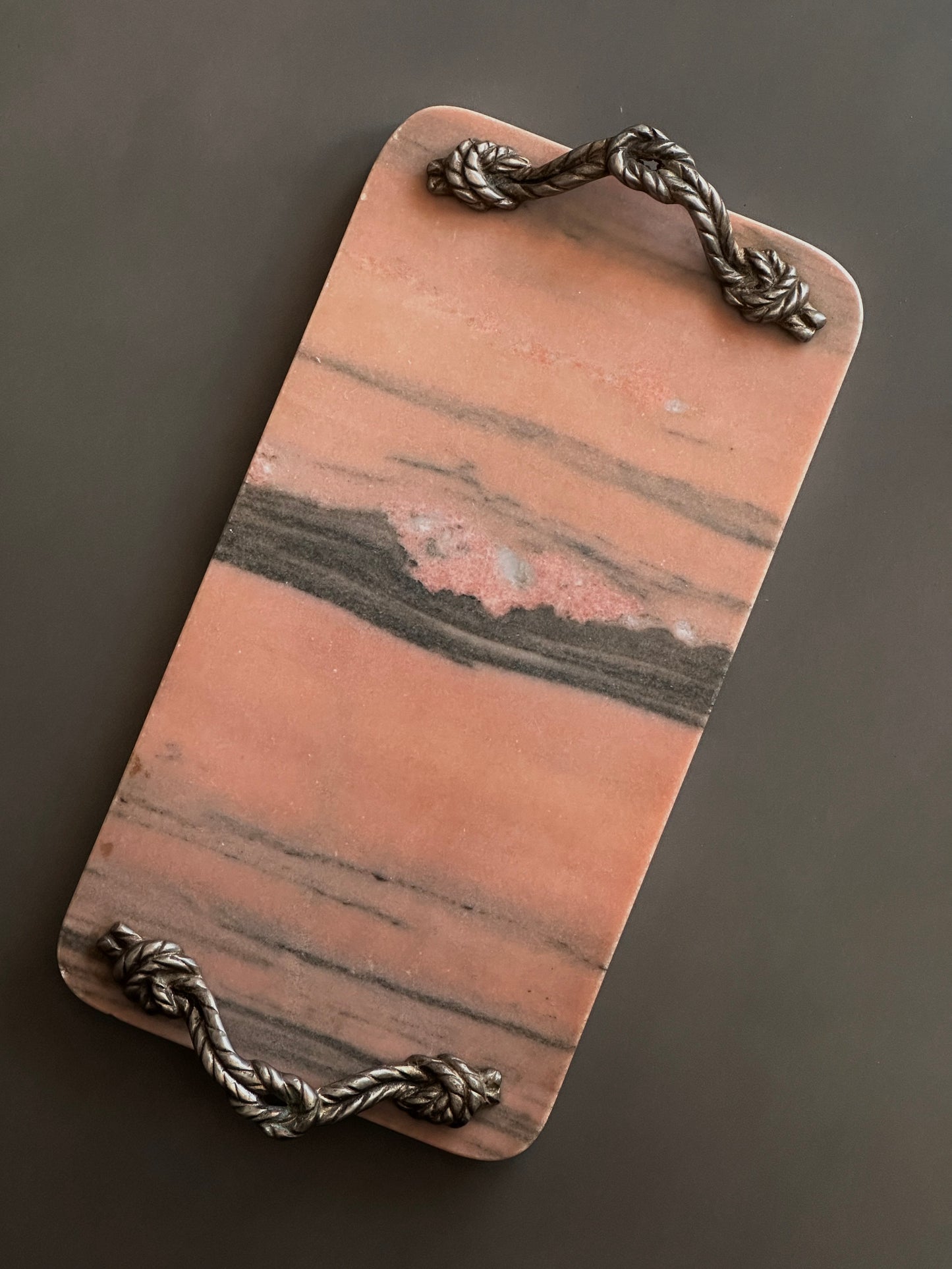 Pink marble tray