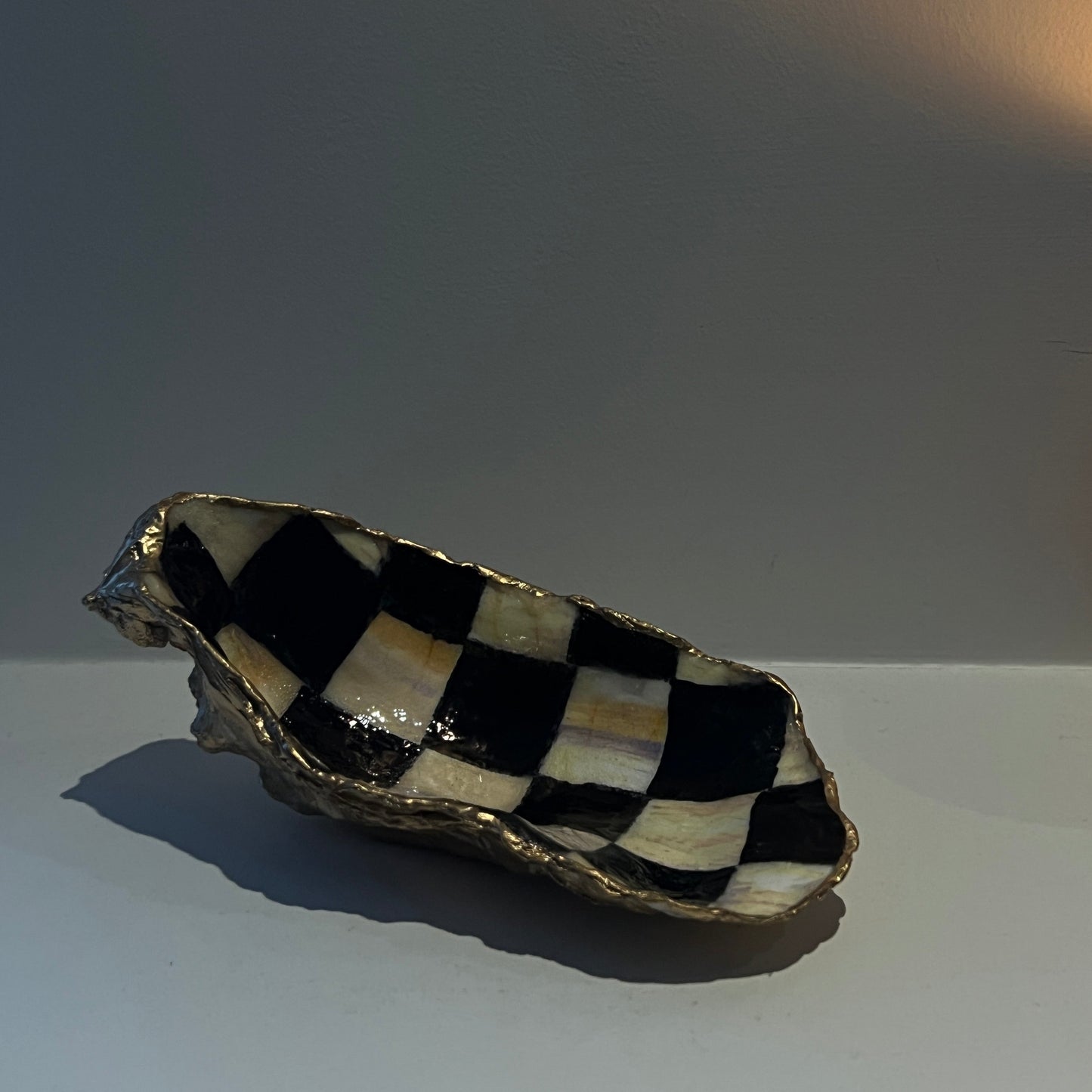 Custom hand painted oyster shell