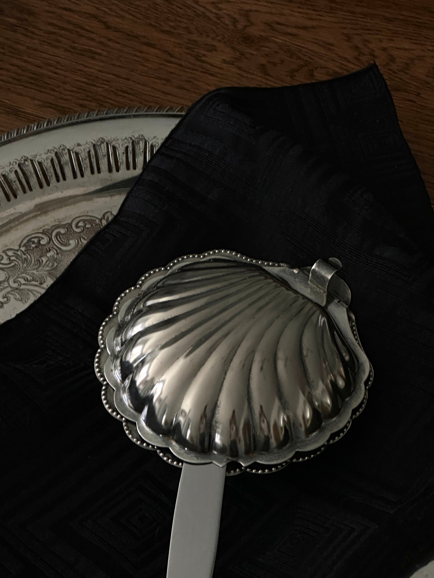 Silver Plated Clam Shell Dish