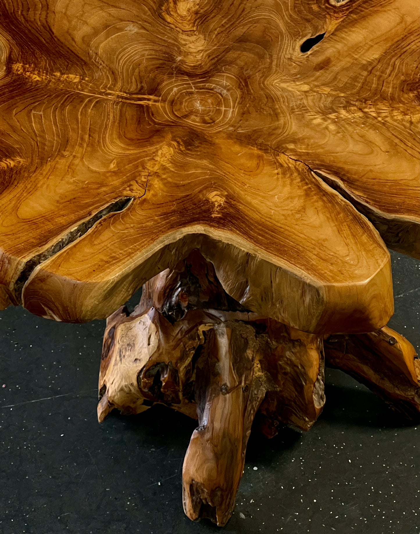 Free form wood coffee table
