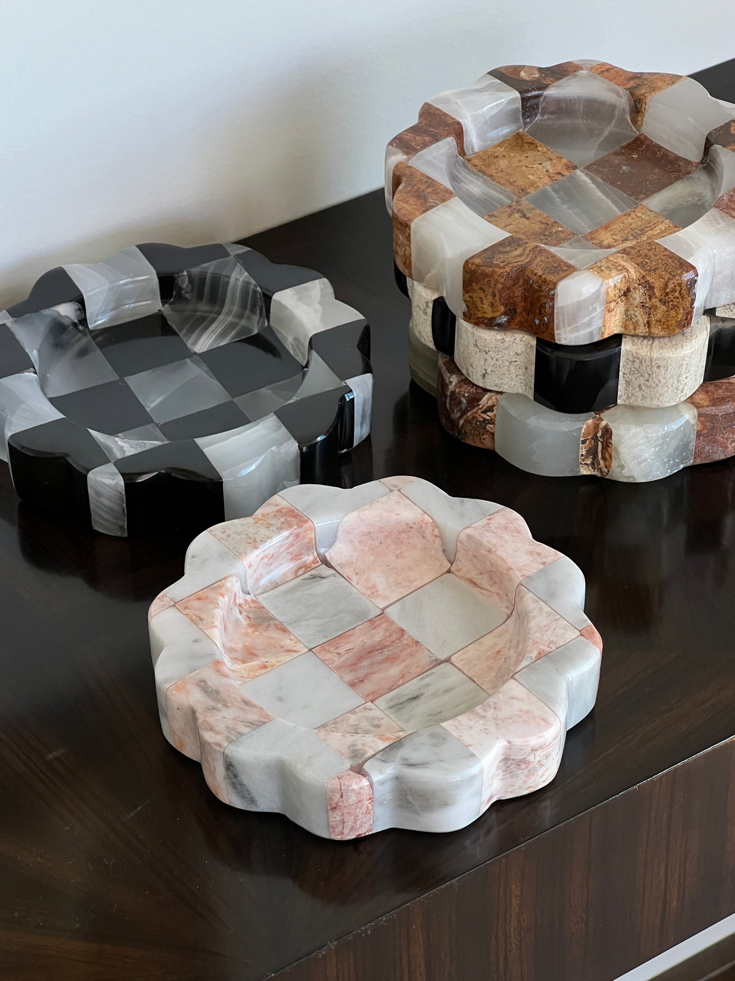 Checkered Onyx & Marble catchall - Parlour