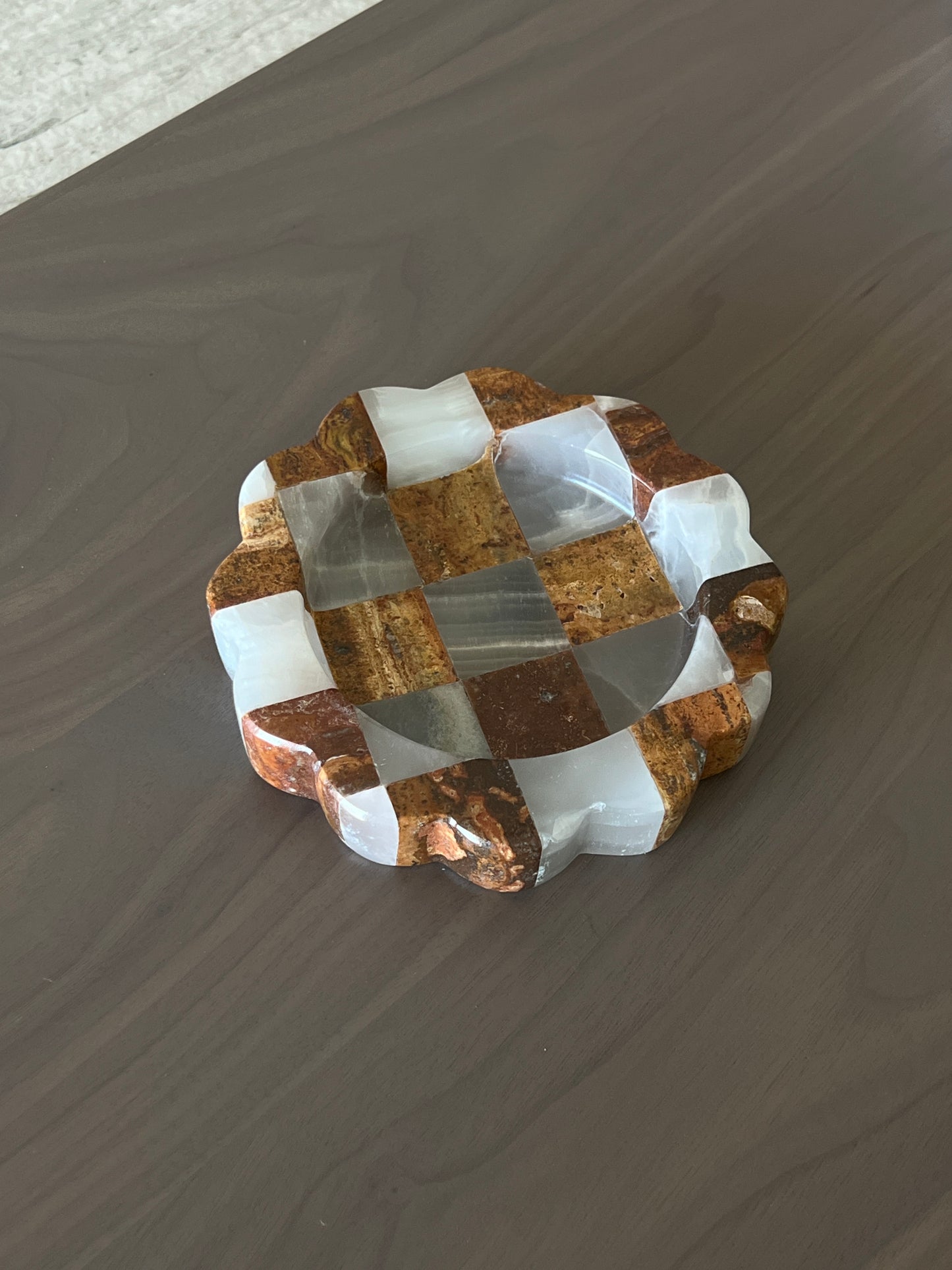 Checkered Onyx & Marble catchall - Parlour