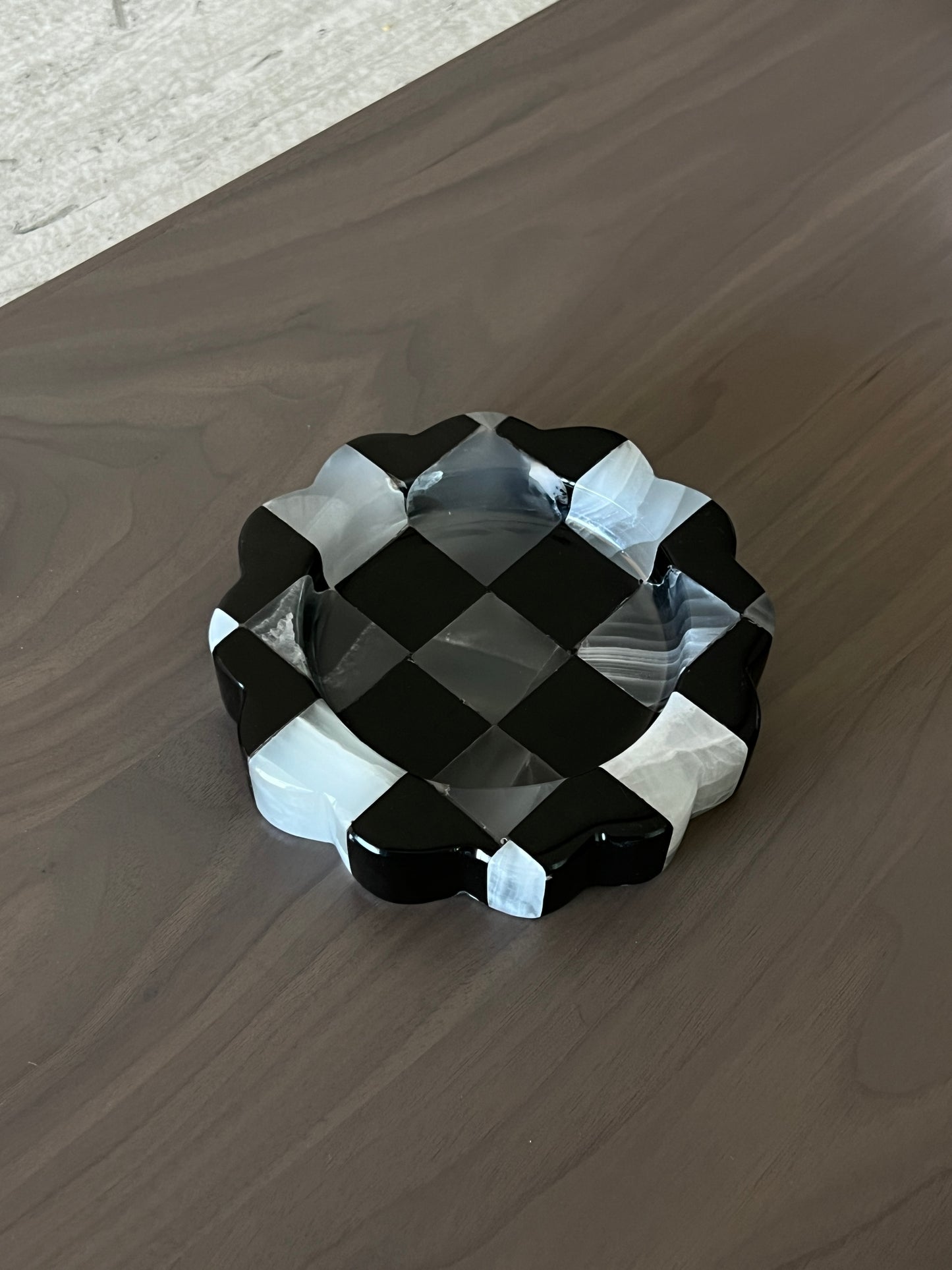 Checkered Onyx & Marble catchall - Parlour