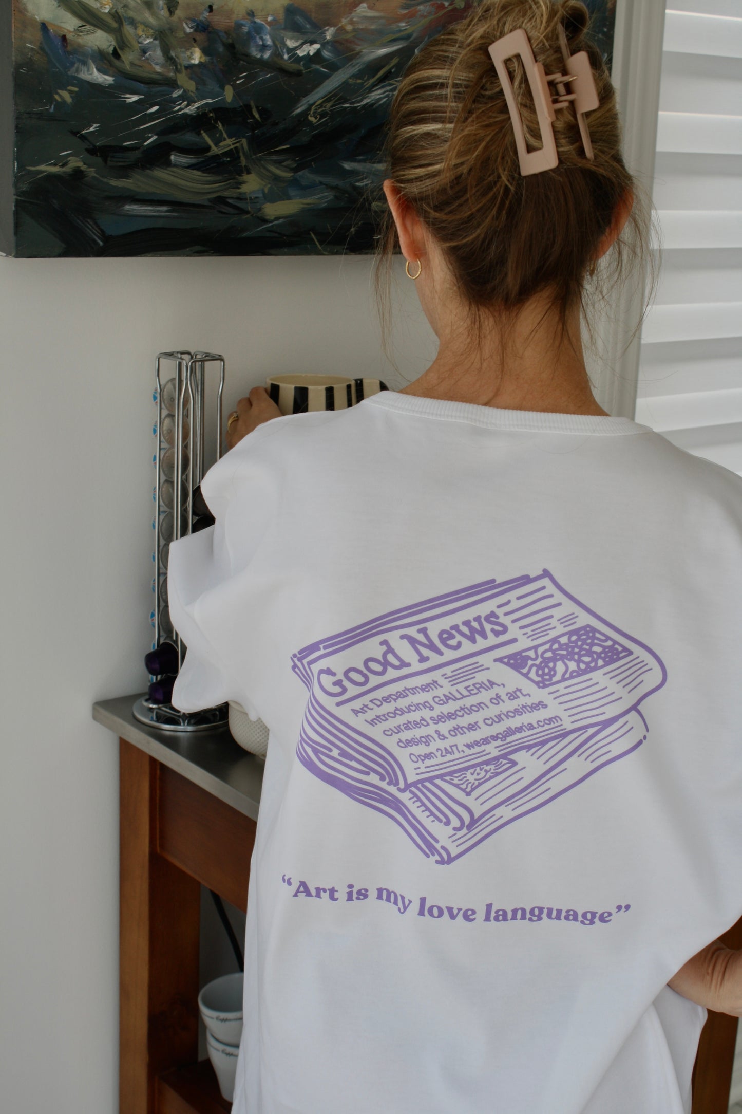 Galleria x KOTN lavender tee