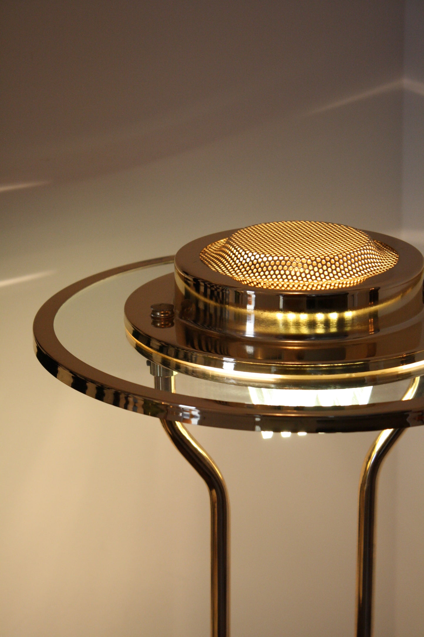 Saturn table lamp set in the style of Robert Sonneman, 1980's (set of 2)