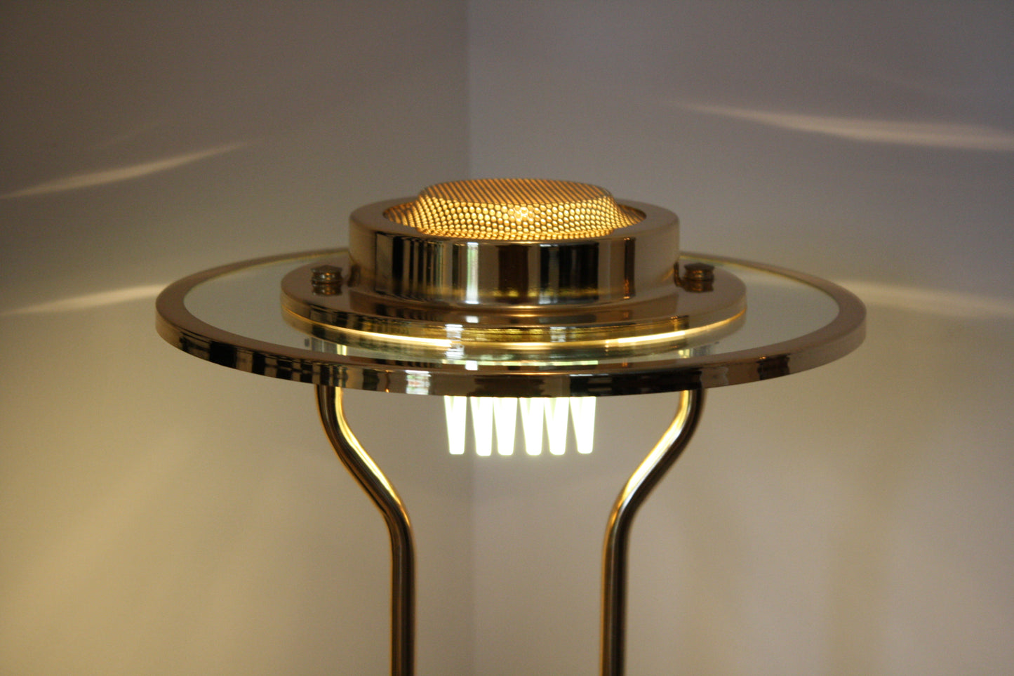 Saturn table lamp set in the style of Robert Sonneman, 1980's (set of 2)