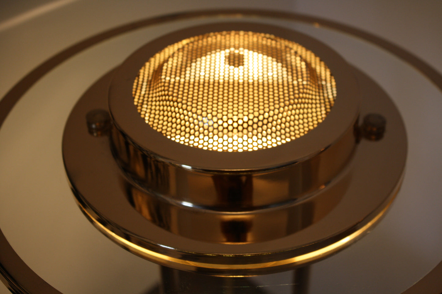 Saturn table lamp set in the style of Robert Sonneman, 1980's (set of 2)