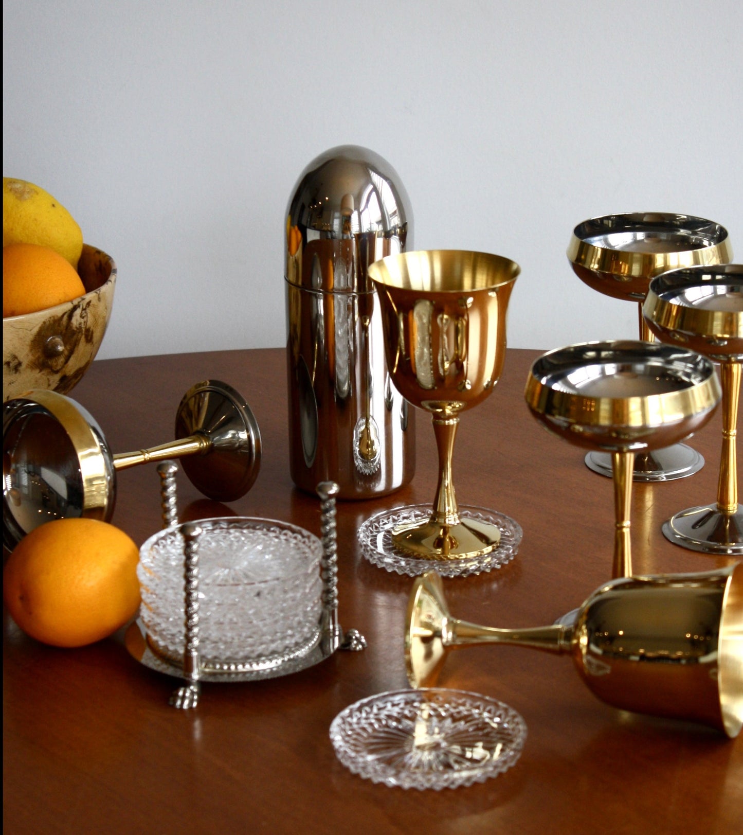 Vintage Inox Stainless Steel Champagne Coupe (set of 4)