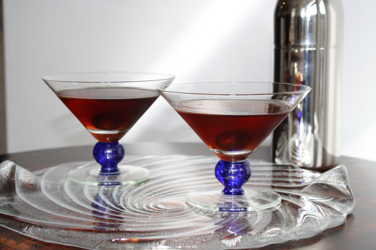 Set of vintage short cocktail glasses