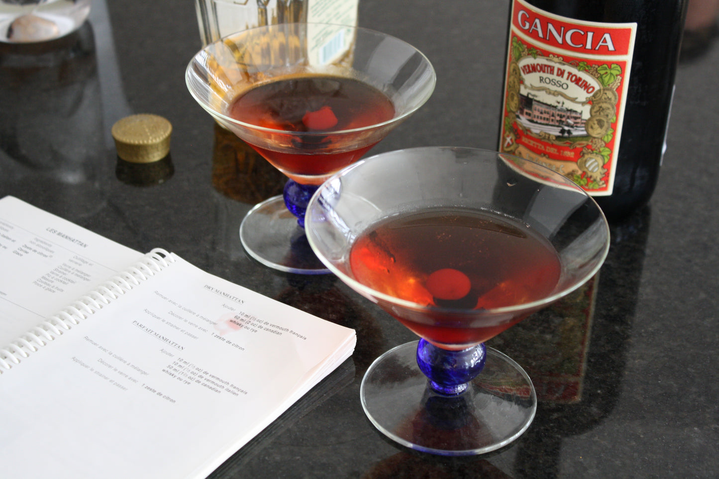 Set of vintage short cocktail glasses