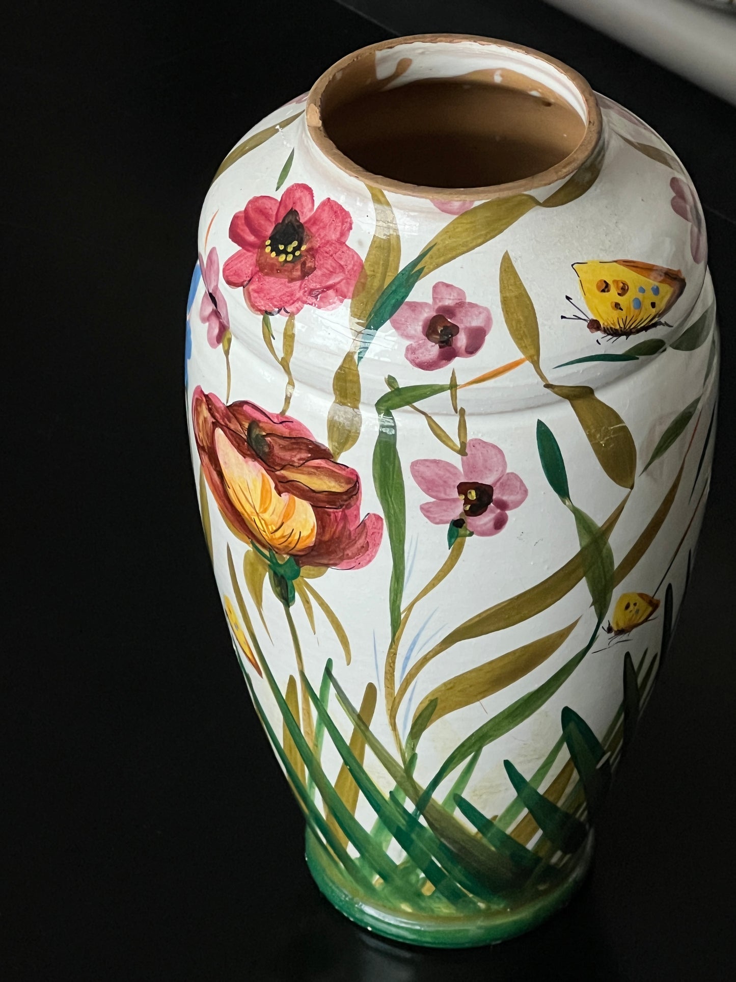 Hand painted Italian vase, 1840 - Parlour