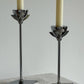Vintage Art Deco chrome candlesticks (set of 2)