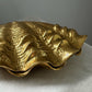 Vintage solid brass hinged Clam Shell decorative box