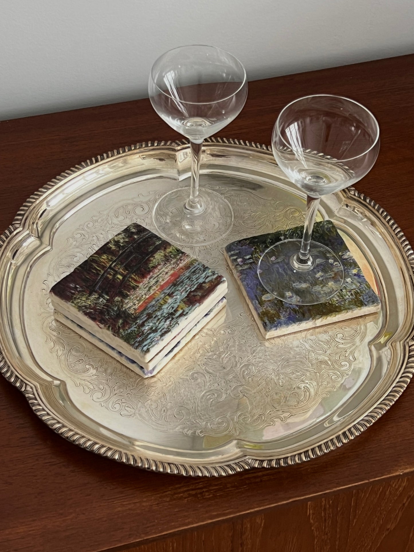 Handcrafted Italian marble Coasters (Set/4)