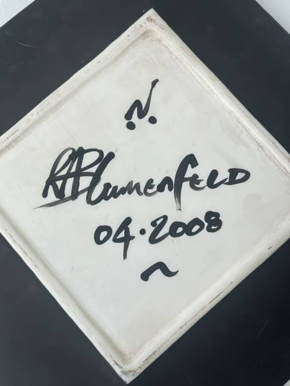 Rodney Alan Blumenfeld signed square Platter, 2008