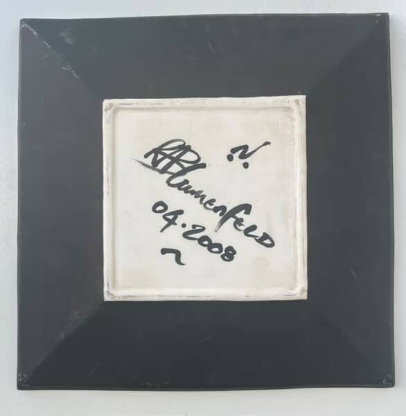 Rodney Alan Blumenfeld signed square Platter, 2008