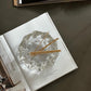 Vintage clear glass geometric catchall