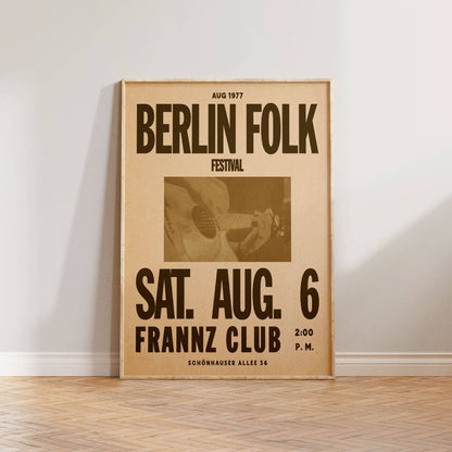 August 1977 Berlin Folk Festival Print