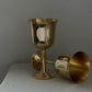 Vintage Gold brass wine cups (set of 2)