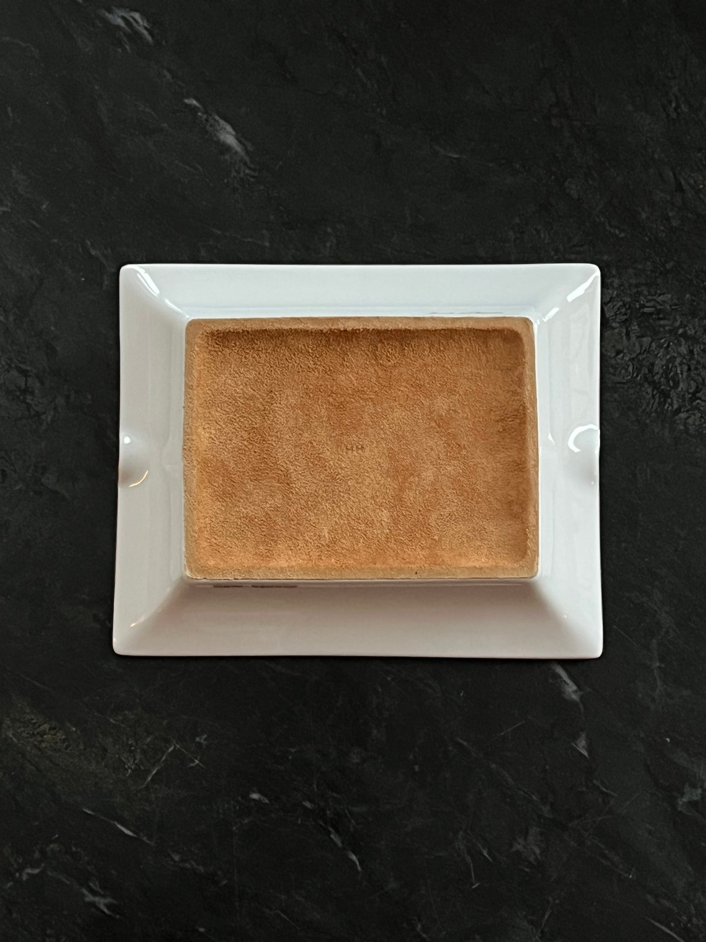 Hermès porcelain ashtray with fish motif, 1970s-1980s