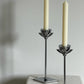Vintage Art Deco chrome candlesticks (set of 2)