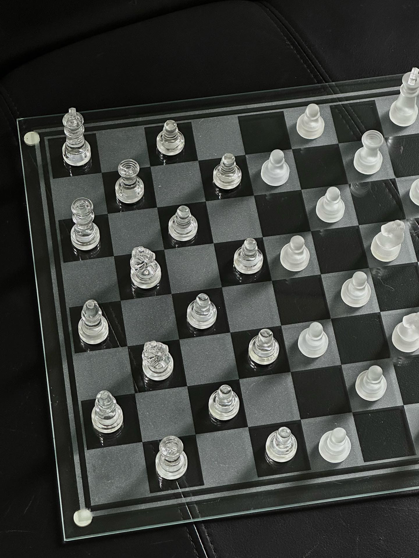 Glass chess set