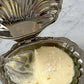 Silver-Plated Shell Butter Dish & matching spoon