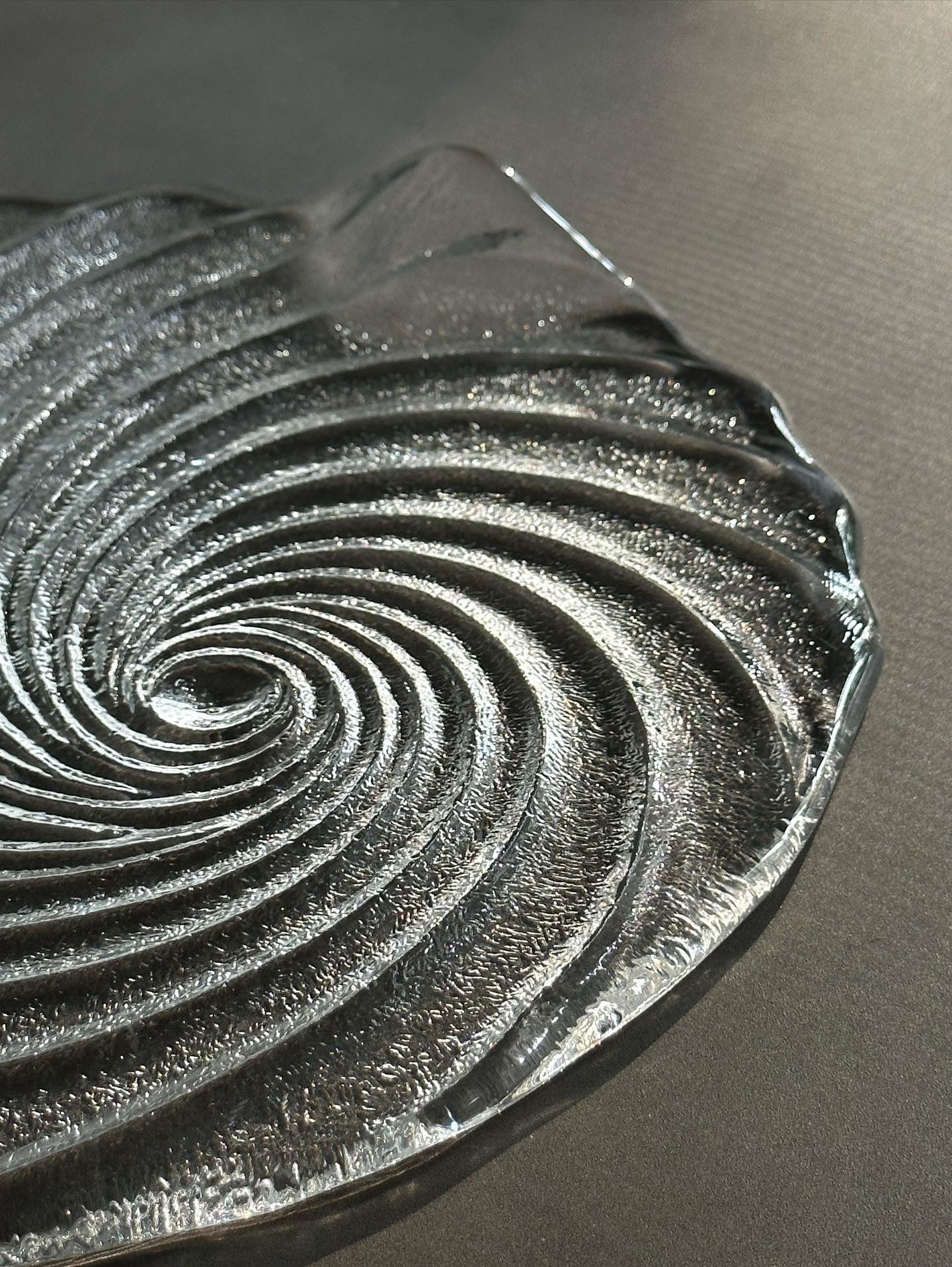 IVV Italy Hand Blown Tempest Swirl Serving Tray