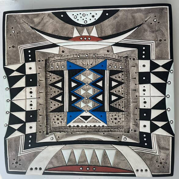Rodney Alan Blumenfeld signed square Platter, 2008