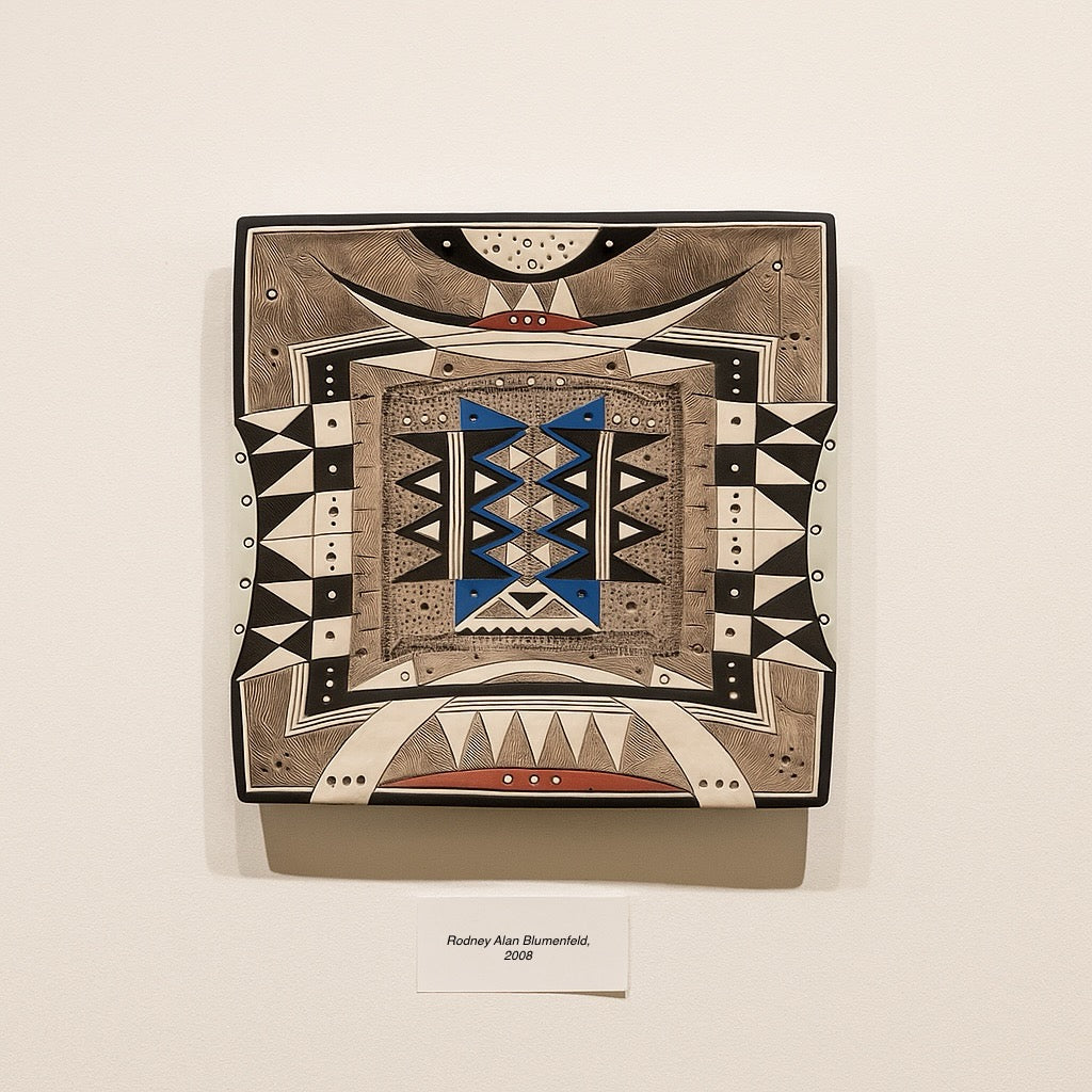 Rodney Alan Blumenfeld signed square Platter, 2008