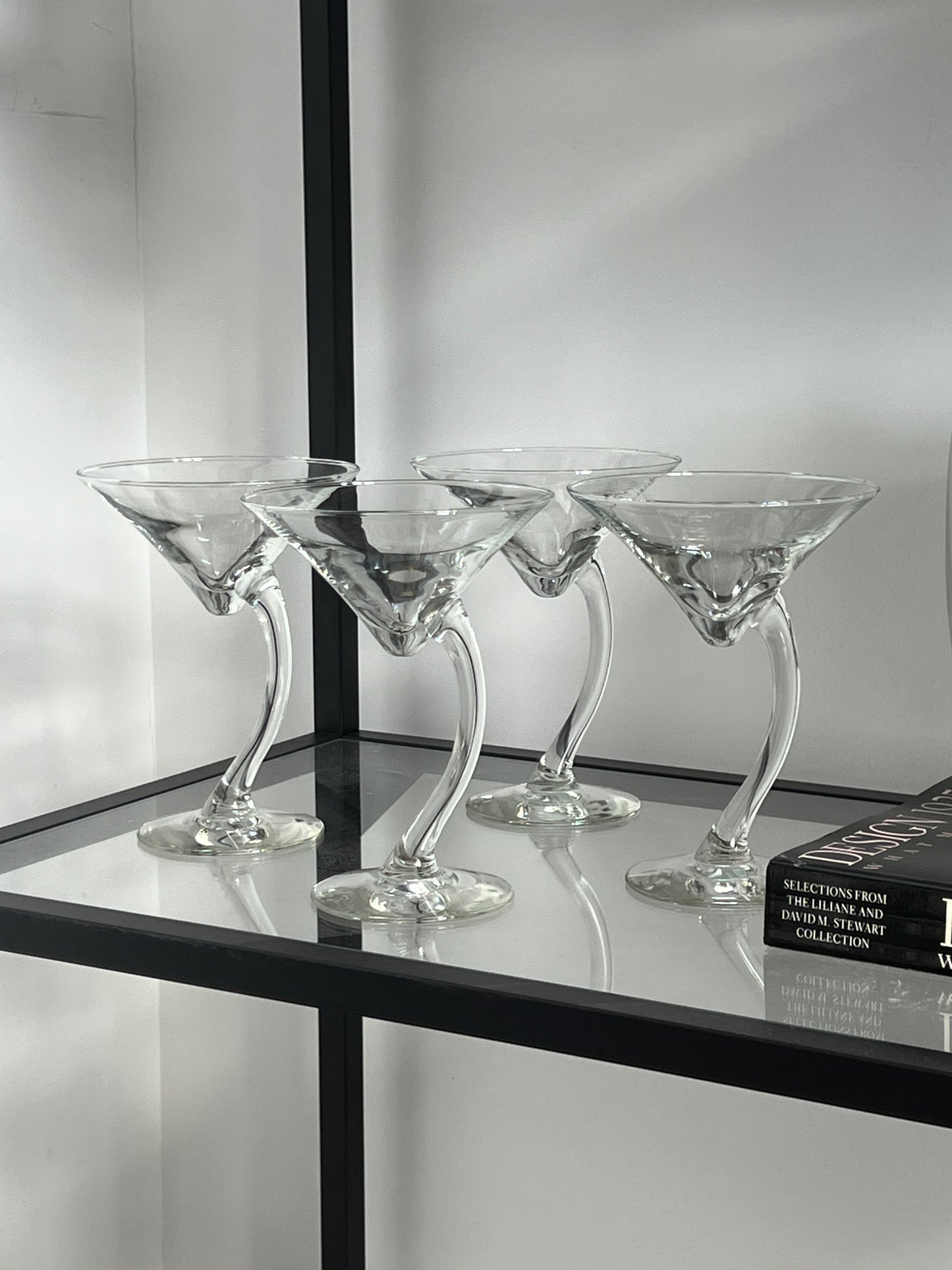 Swerve Martini Glasses (Set of 4), 1970s.